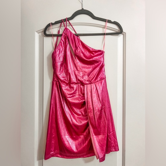 Revolve - Shimmer Pink Party/Club Dress - Open Back - Size S - Picture 3 of 7